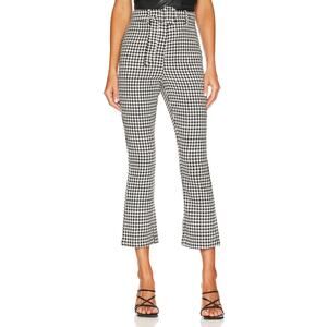 Majorelle Jayla Houndstooth Cropped Pants Belted Preppy Retro Black White Size S